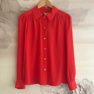 J. Crew silk long sleeve blouse, size 4